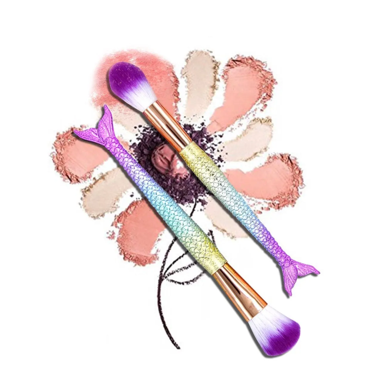 10 piece Mermaid Makeup Brush Set