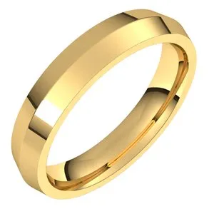 10K Yellow 4 mm Knife Edge Comfort Fit Band Size 10