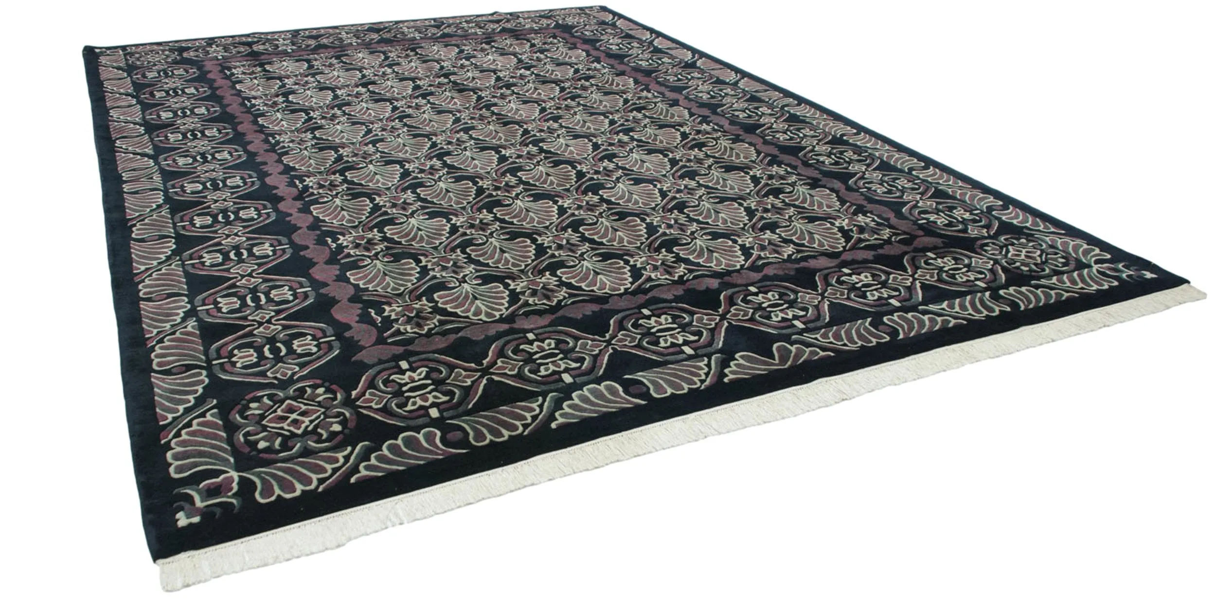 10x14 Vintage Indian Damask Design Carpet