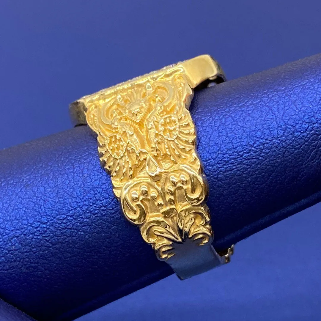 14k CZ Vintage Style Ring