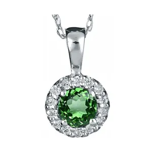 14KT White Gold & Diamond Classic Book Color Ensembles Neckwear Pendant  - 1/10 ctw