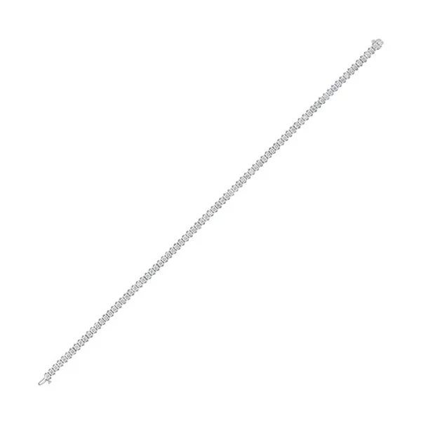 14KT White Gold & Diamond Classic Book Tennis Bracelet   - 3-1/4 ctw
