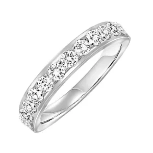 14KT White Gold & Diamond Diamond Overatures Band Ring  - 1 ctw