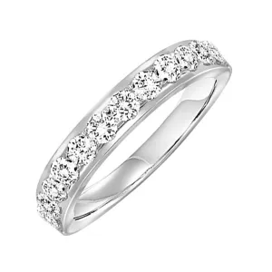 14KT White Gold & Diamond Diamond Overatures Band Ring  - 1/4 ctw