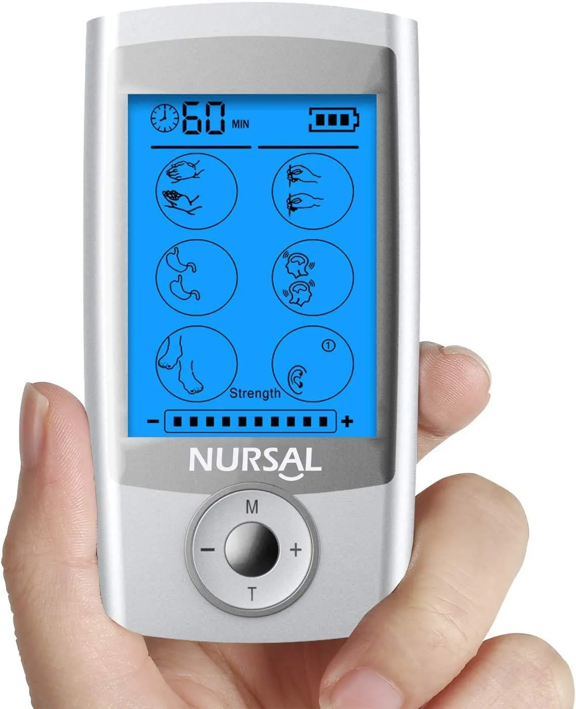 [16 Thicker Pads] NURSAL  AS1080 EMS TENS Unit Muscle Stimulator