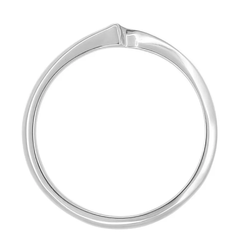 1960's Free Form Wave Ring in White Gold - 14K or 10K