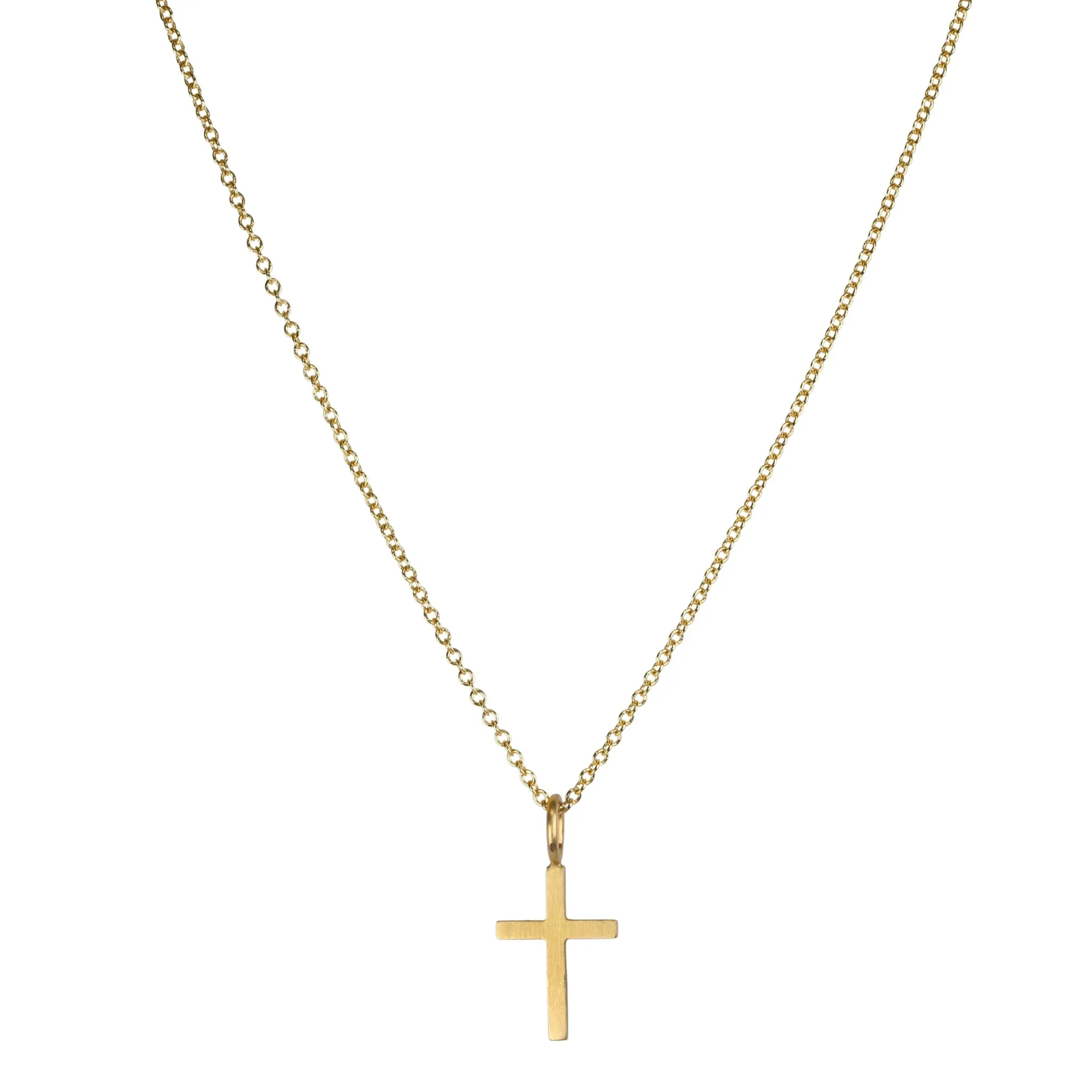20K Gold Delicate Cross Pendant