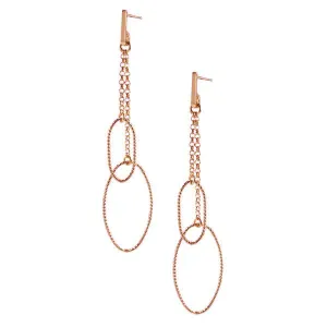 22k Rose Gold Plated Sterling Silver Drop earrings