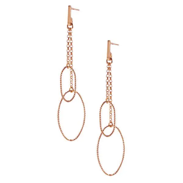 22k Rose Gold Plated Sterling Silver Drop earrings