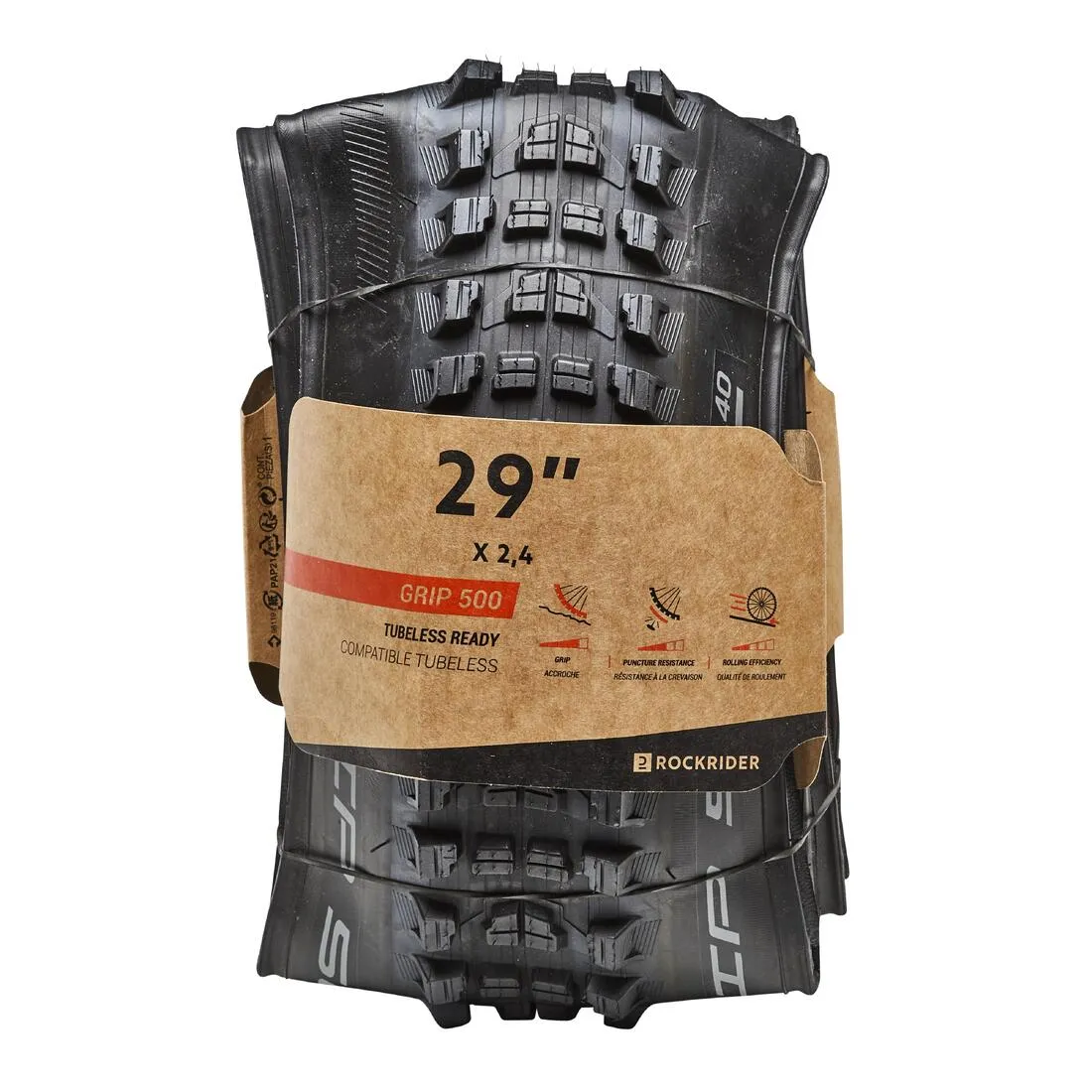 29" x 2.4 Mountain Bike Tyre Grip 500