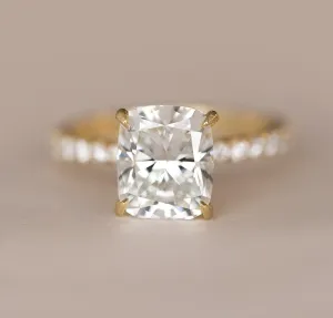 3.02 ct. Lab Grown Cushion Cut Diamond Ring