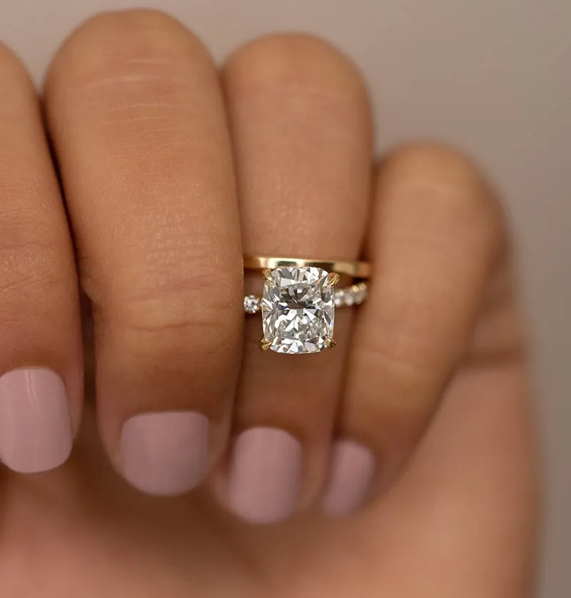3.02 ct. Lab Grown Cushion Cut Diamond Ring