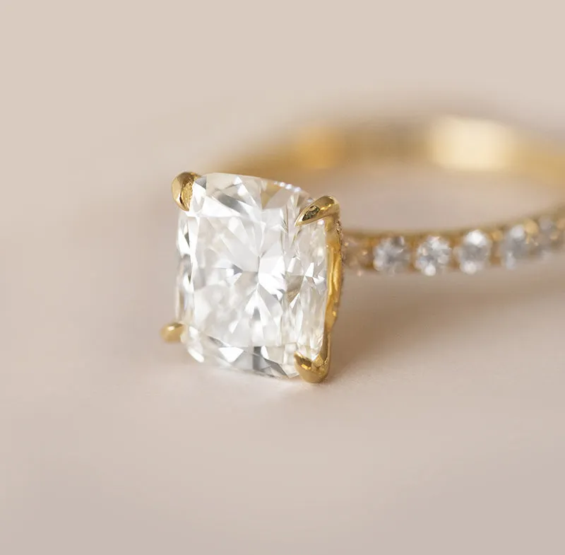 3.02 ct. Lab Grown Cushion Cut Diamond Ring
