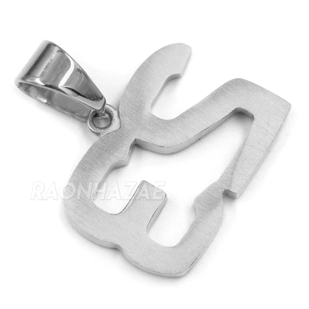 316L Stainless Blinged Out Number 23 Charm Pendant w/ 4mm Miami Cuban Chain