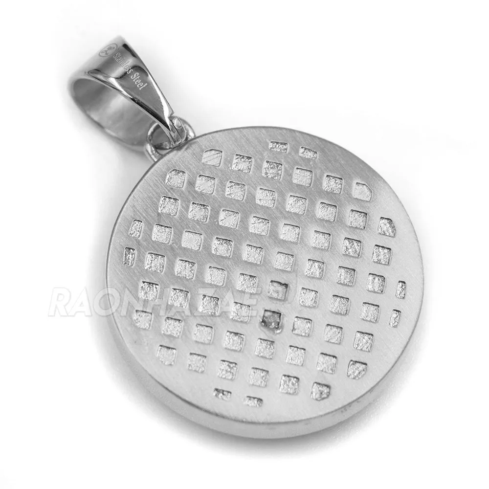 316L Stainless Freemason Grand Master Compass Pendant w/ 4mm Miami Cuba Chain