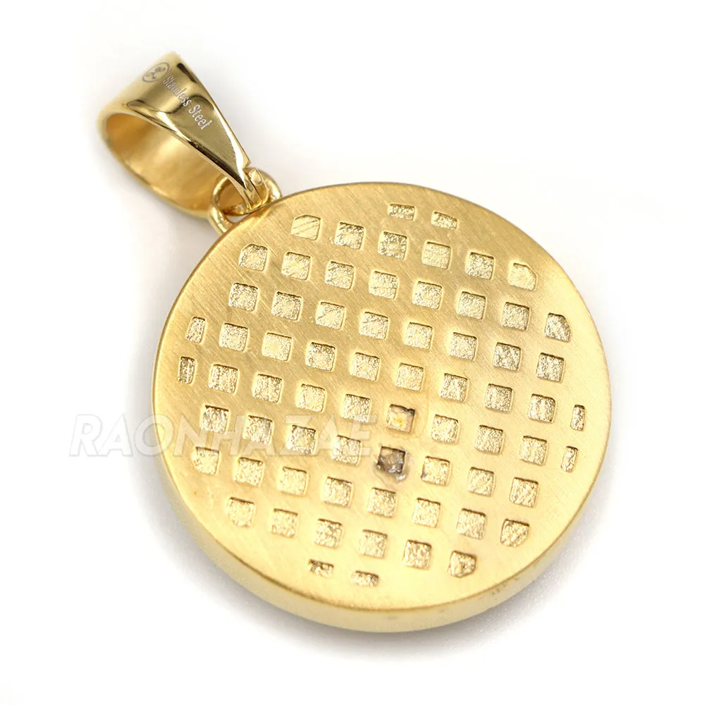 316L Stainless Freemason Grand Master Compass Pendant w/ 4mm Miami Cuba Chain