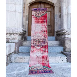 3177 Handwoven Vintage Rug 2'4x10'1