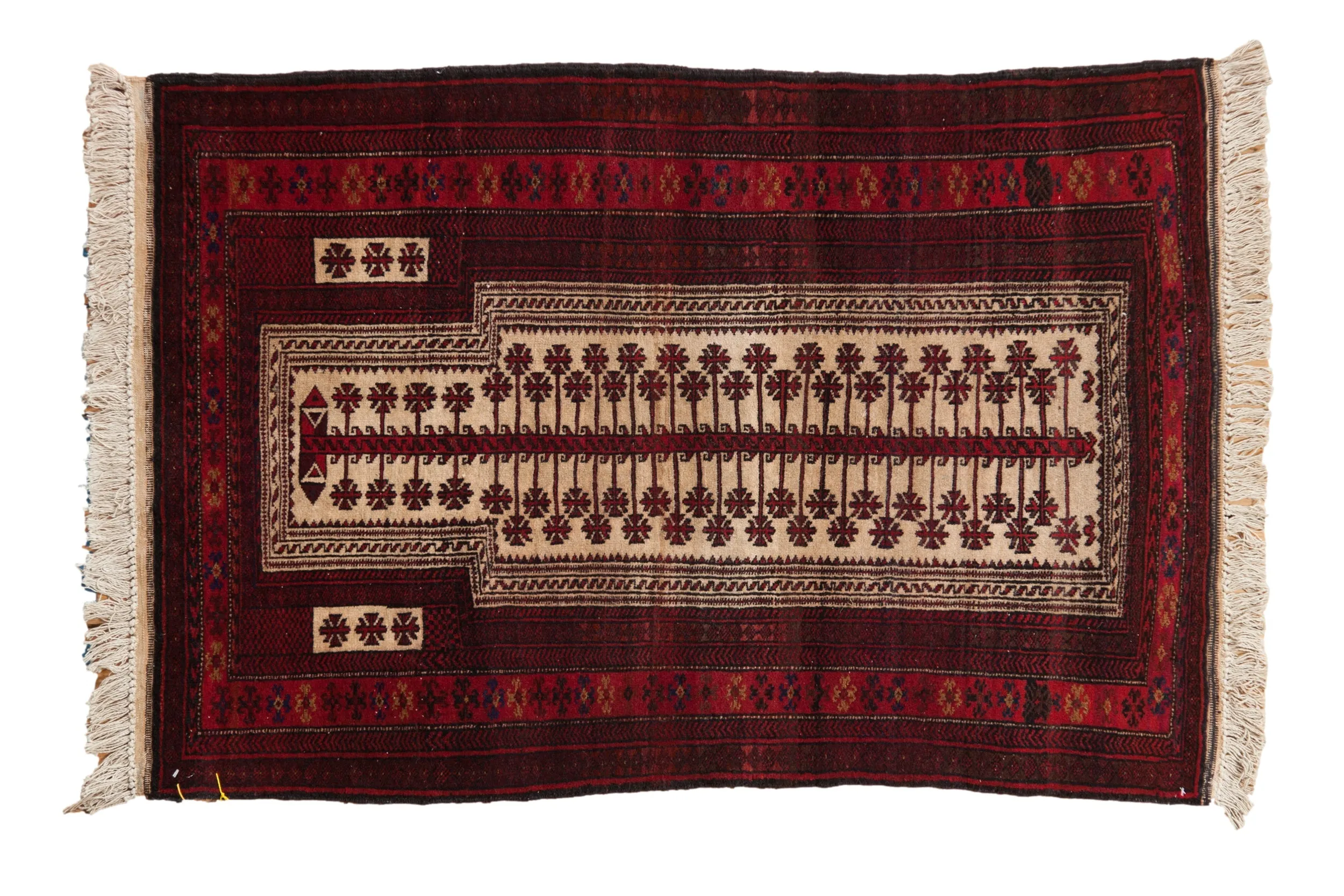 3x4.5 Vintage Pakistani Belouch Design Rug