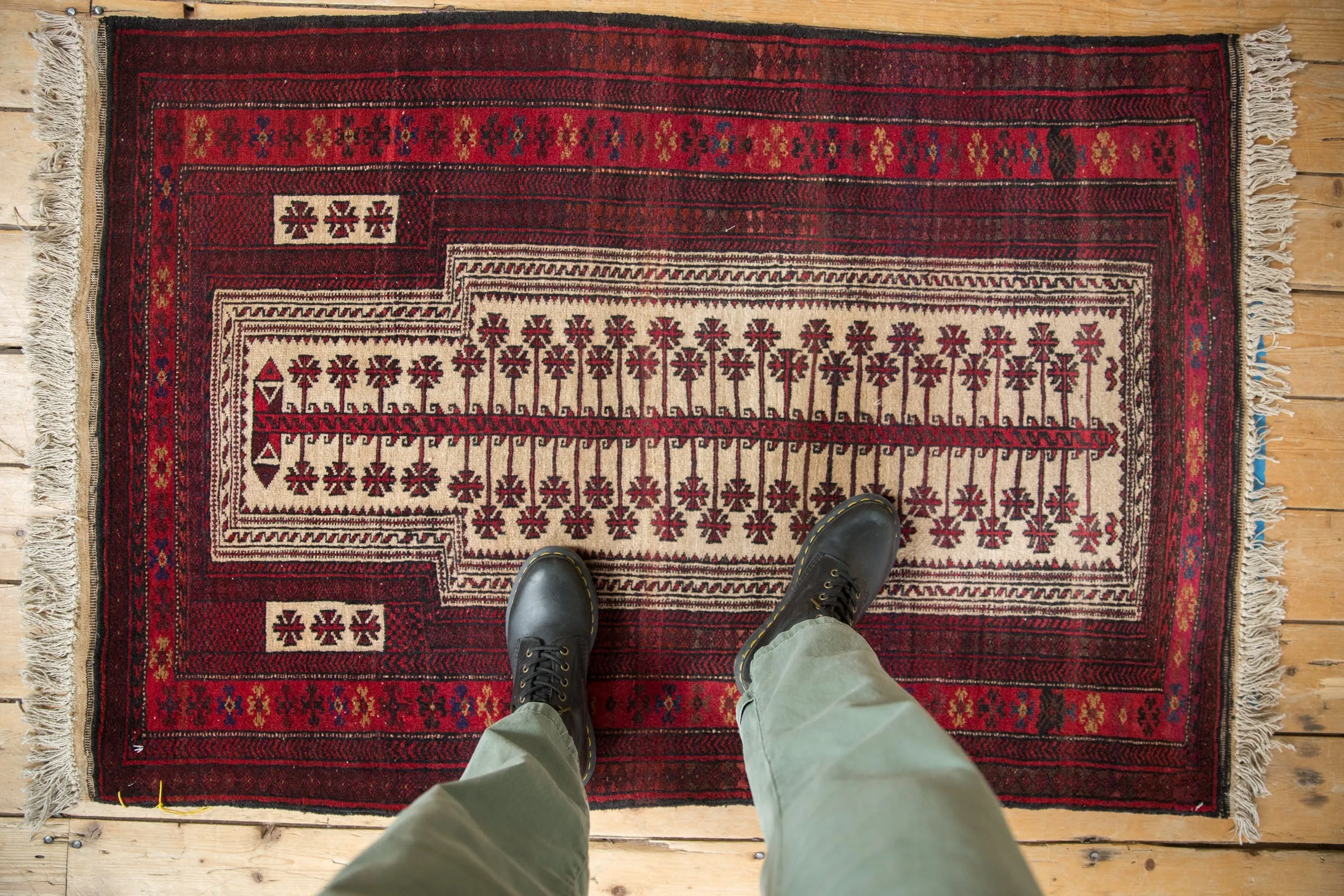 3x4.5 Vintage Pakistani Belouch Design Rug