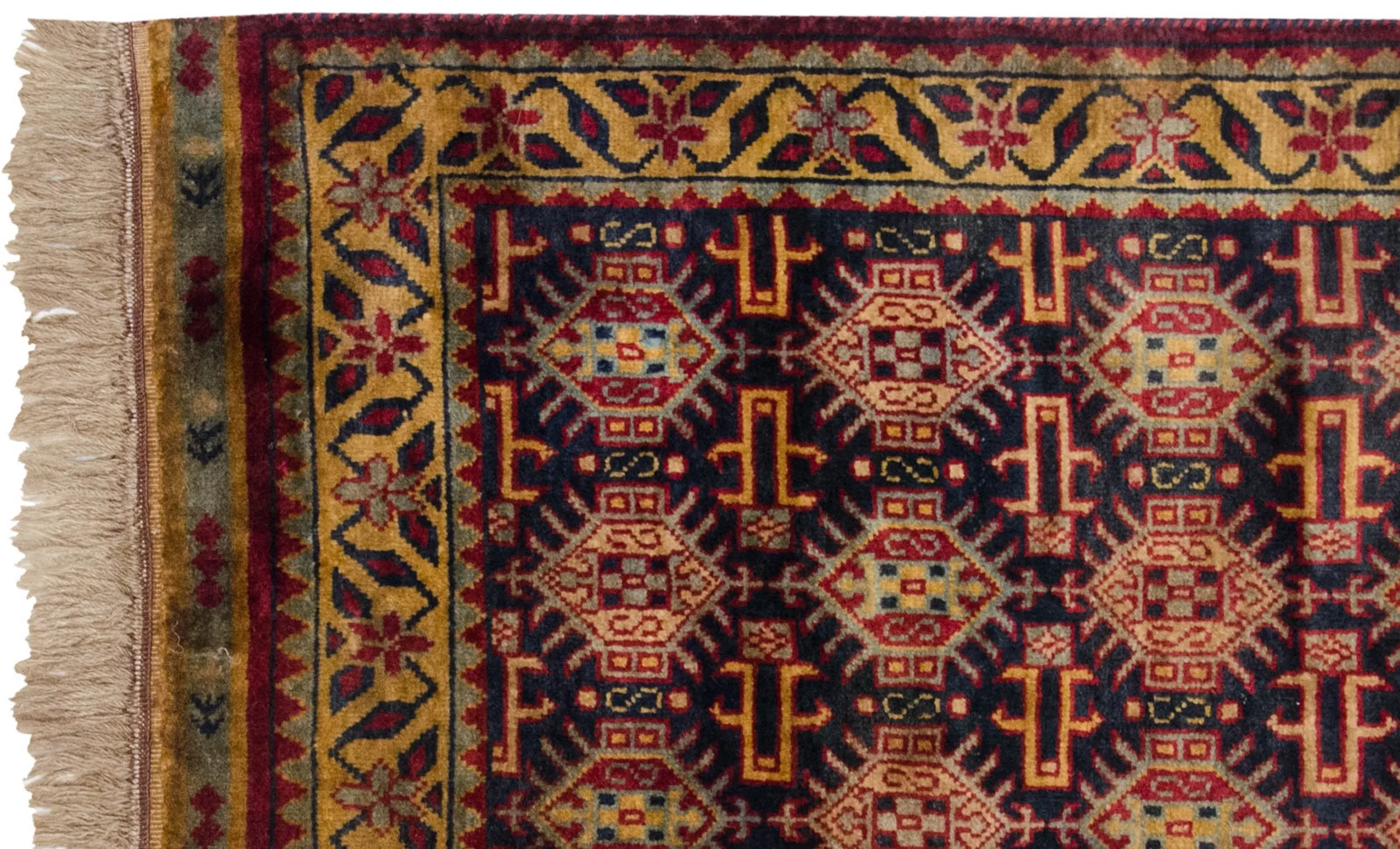 3x5 Vintage Indian Caucasian Design Rug