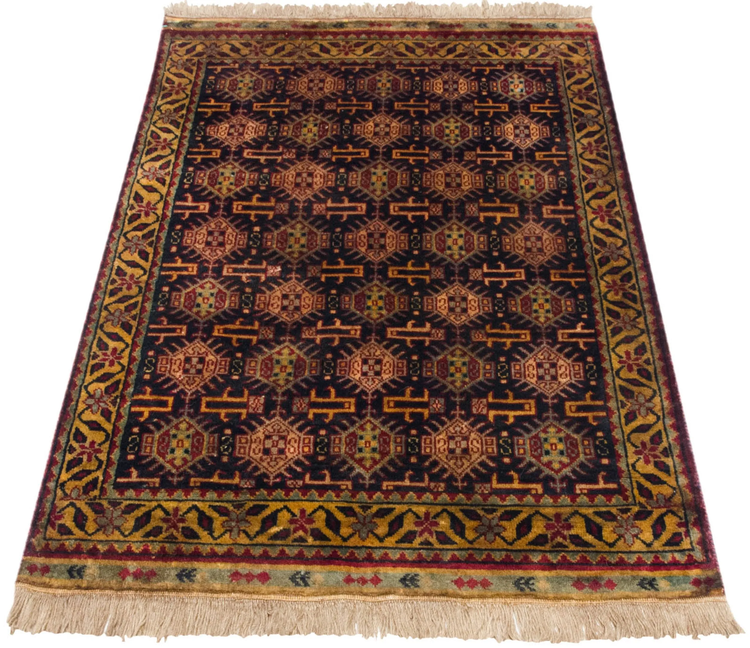 3x5 Vintage Indian Caucasian Design Rug