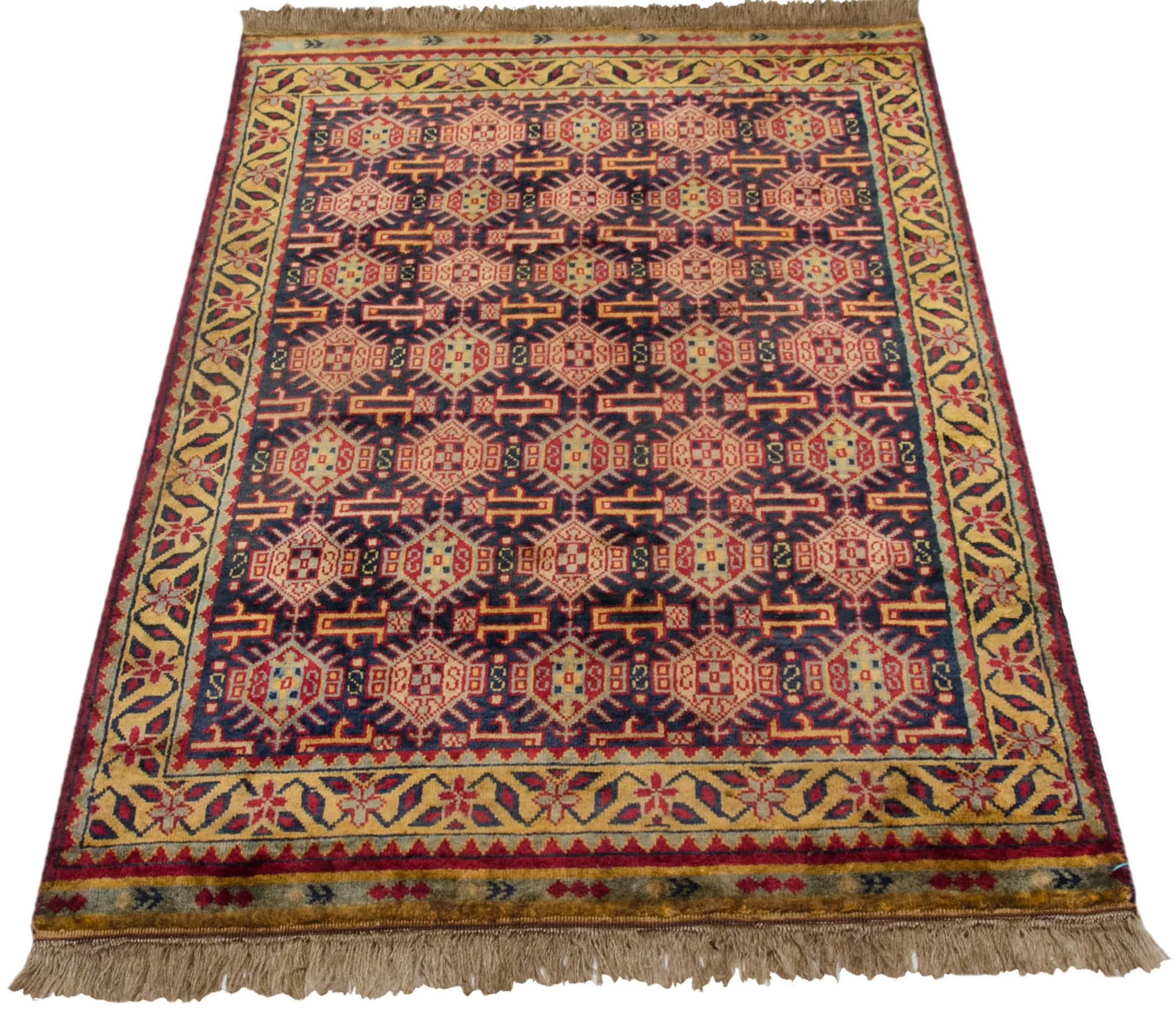 3x5 Vintage Indian Caucasian Design Rug