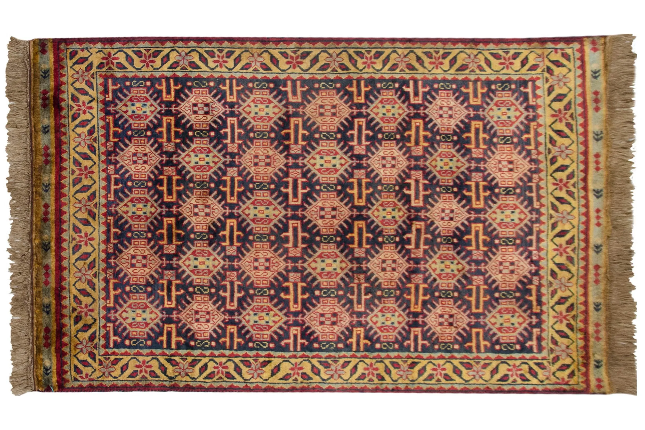 3x5 Vintage Indian Caucasian Design Rug