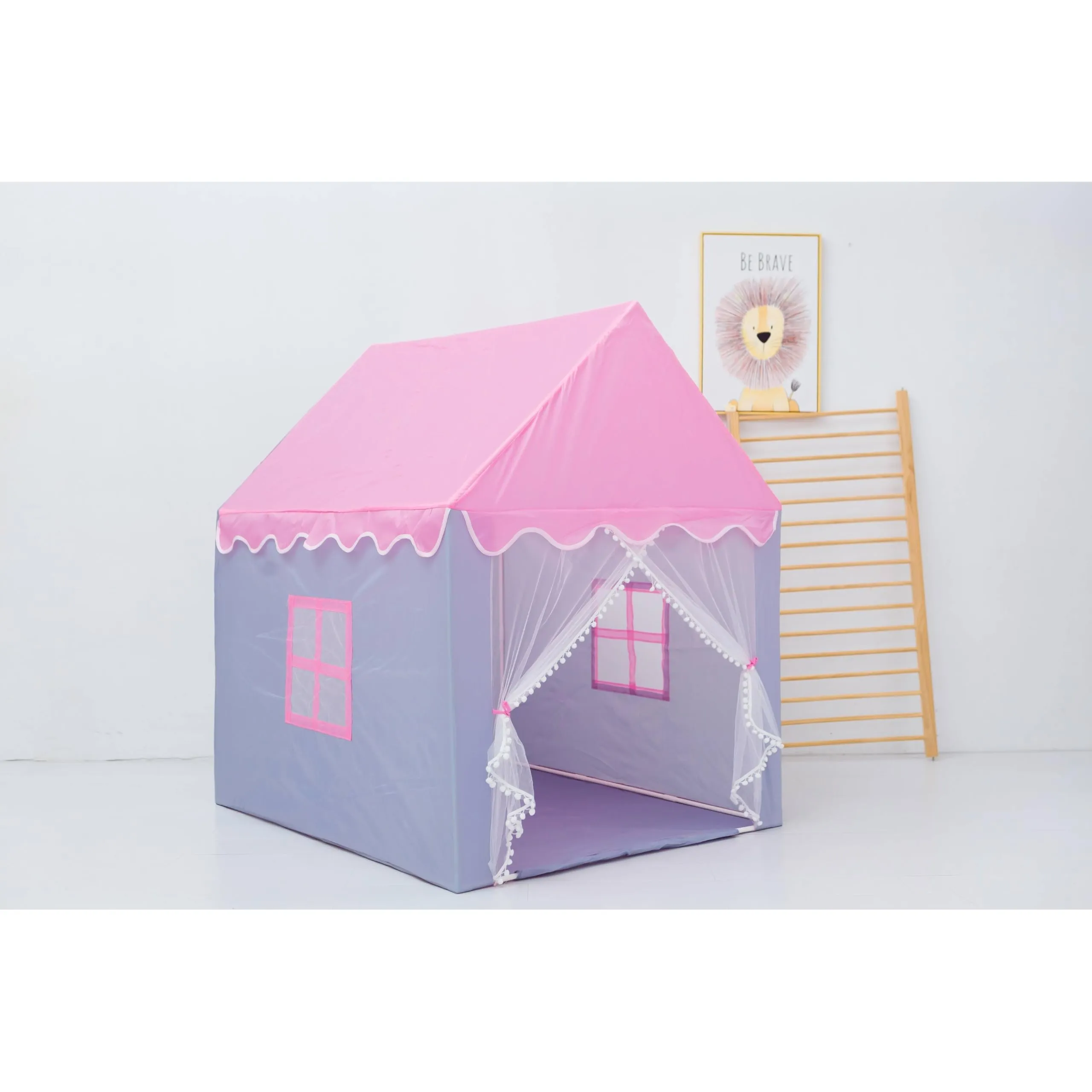 50 in. L X 38 W 54 H Pink Princess Castle Large Play House (3pc)
