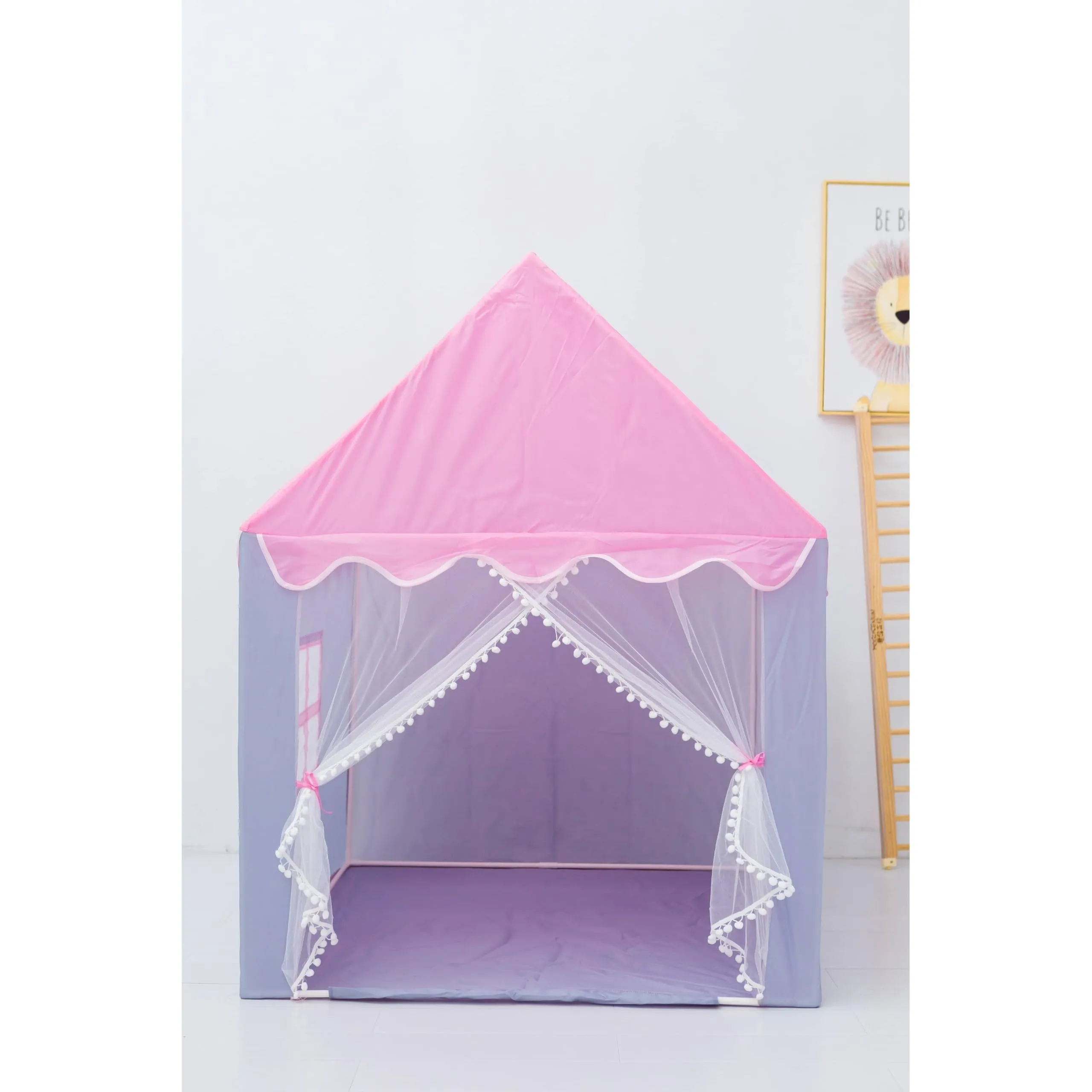 50 in. L X 38 W 54 H Pink Princess Castle Large Play House (3pc)