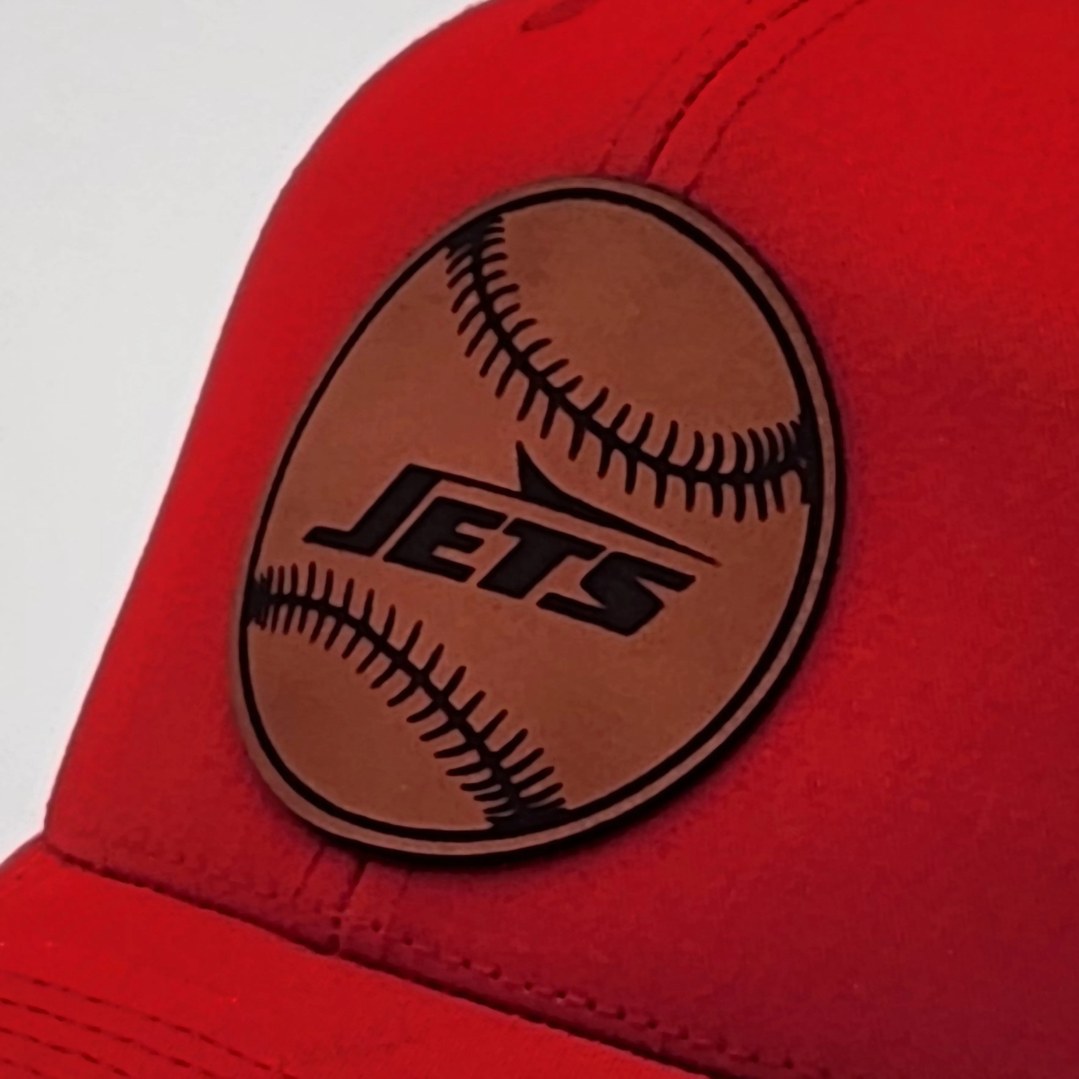 6 Count Genuine Top Grain Leather Patch Hats, Custom Engraved