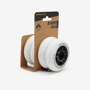 80 mm 84A Inline Fitness Skate Wheels Fit 4-Pack - Black