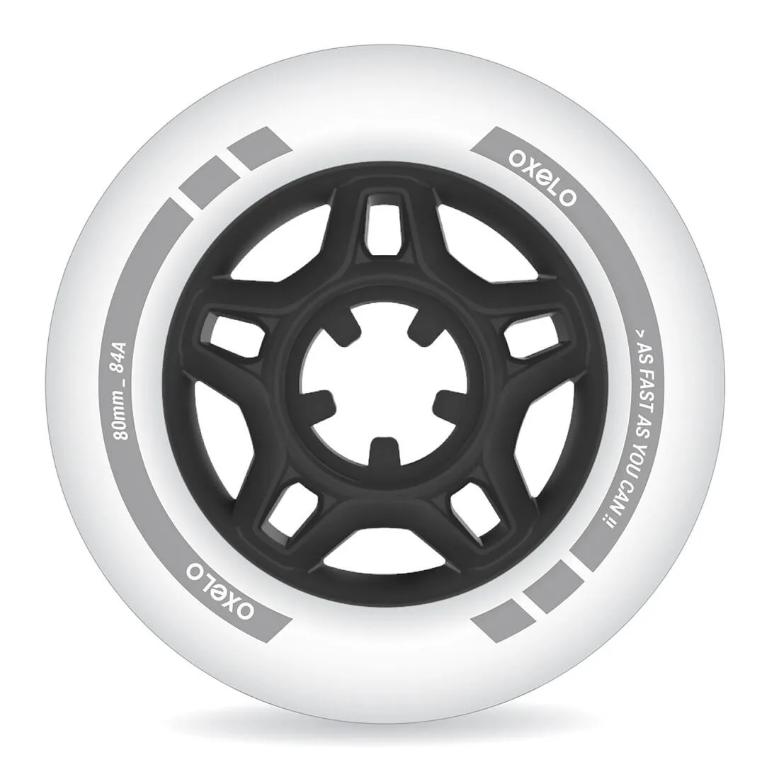 80 mm 84A Inline Fitness Skate Wheels Fit 4-Pack - Black