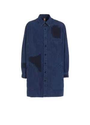 8OZ DENIM   DUNGAREE LONG SHIRT