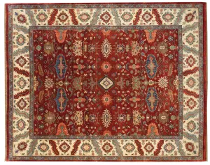 8x10 Vintage Indian Heriz Design Carpet