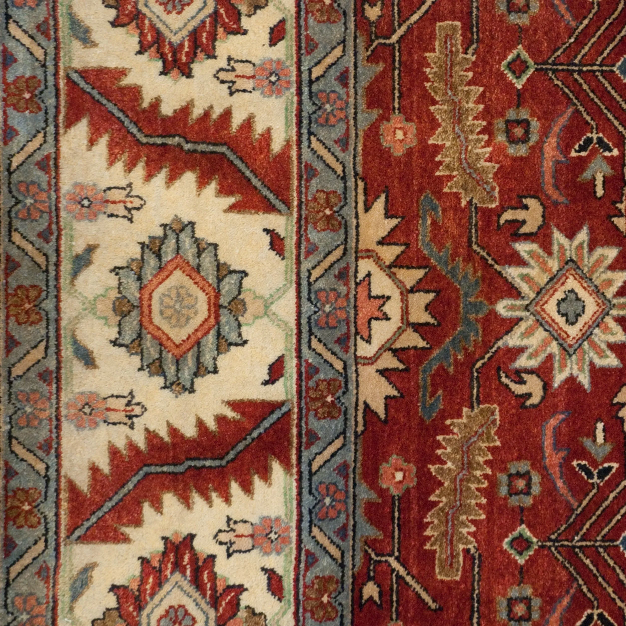 8x10 Vintage Indian Heriz Design Carpet