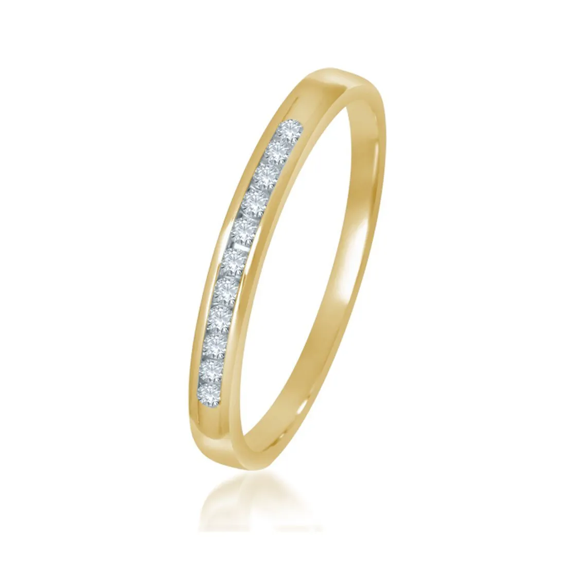 9ct Yellow Gold Diamond Channel Set Eternity Ring