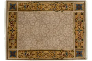 9x12 Vintage Indian Savonnerie Design Carpet