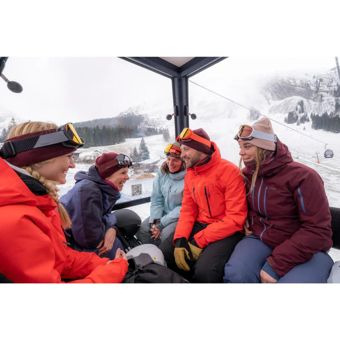ADULT SKI HAT - SIMPLE - BURGUNDY