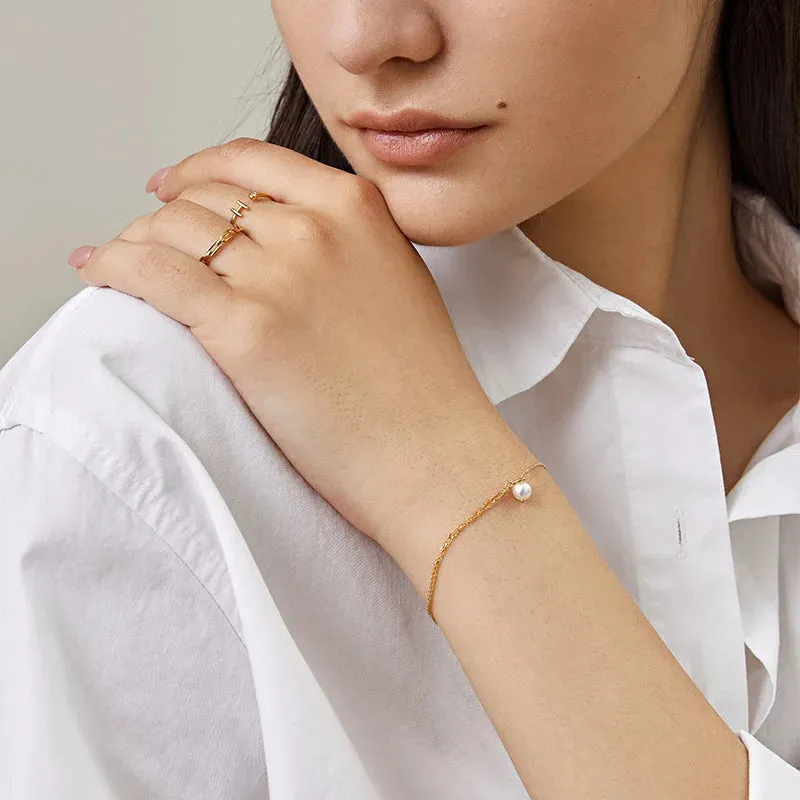 Akoya Pearl 18K Gold Single Bead Bracelet