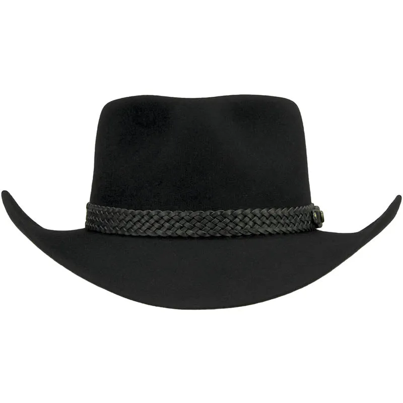 Akubra Felt Hat Snowy River Black