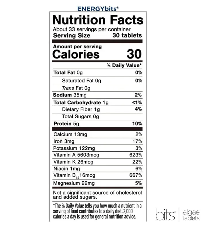 Algae Bit Energy Single Pouches (30 Count per pouch)