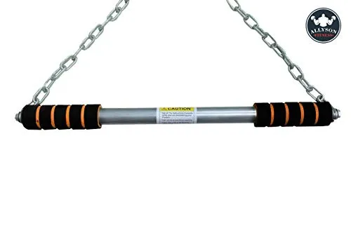 ALLYSON FITNESS Steel Pull Up/Chin up Bar, Heavy Duty Rod with Thick Chain Hanging Rod Pull Up Bar (5 FEET Thick Chain)