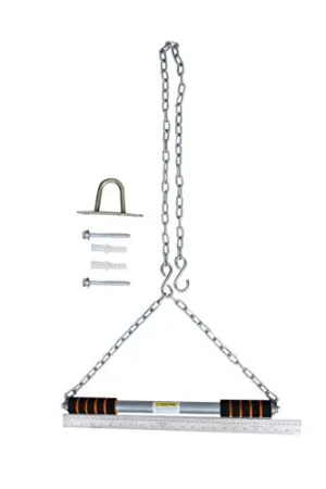 ALLYSON FITNESS Steel Pull Up/Chin up Bar, Heavy Duty Rod with Thick Chain Hanging Rod Pull Up Bar (5 FEET Thick Chain)