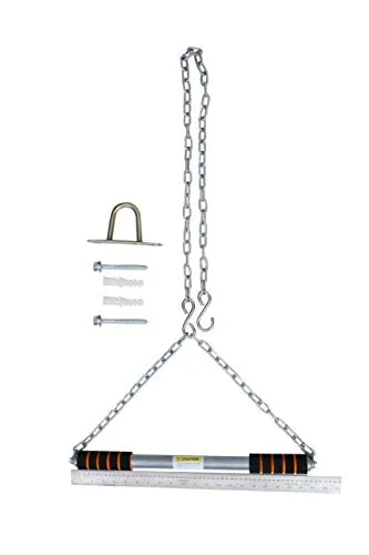 ALLYSON FITNESS Steel Pull Up/Chin up Bar, Heavy Duty Rod with Thick Chain Hanging Rod Pull Up Bar (5 FEET Thick Chain)