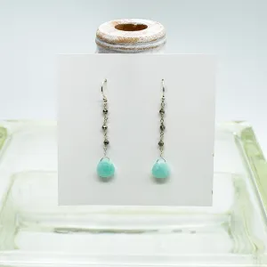 Amazonite Waterfall Silver Earrings