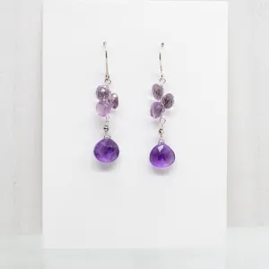 Amethyst Cluster Earrings