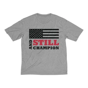 And Still Champion flag black stripes men's Dri-fit tee