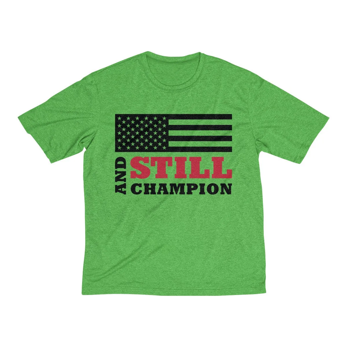 And Still Champion flag black stripes men's Dri-fit tee