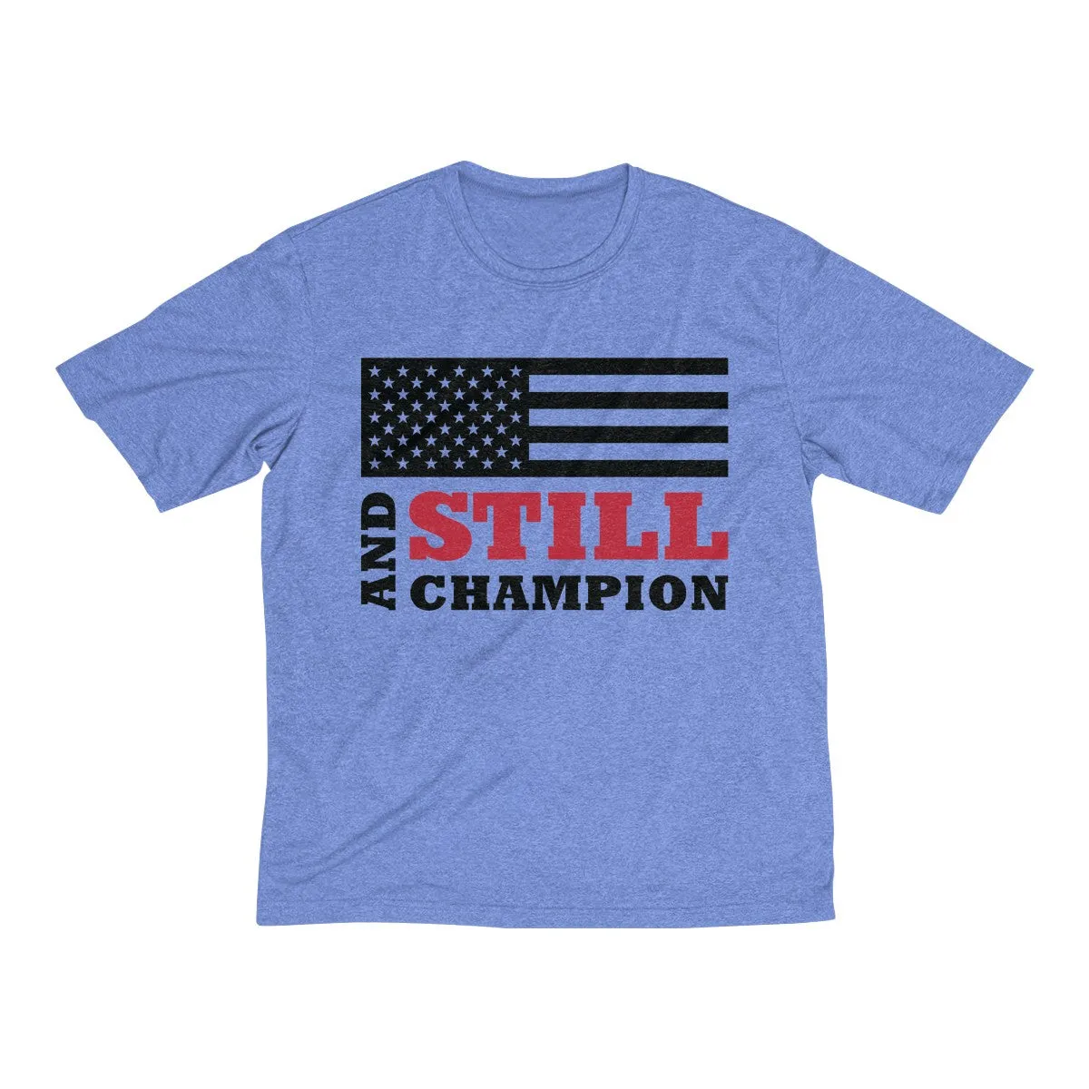 And Still Champion flag black stripes men's Dri-fit tee