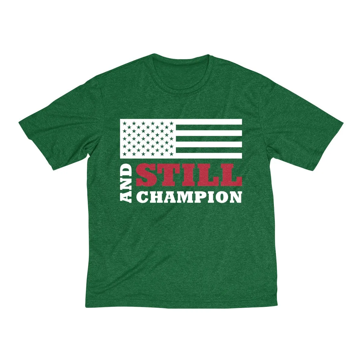 And Still Champion flag white stripes men's Dri-fit tee